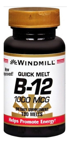 Vitamina B-12 Marca Windmill, 1000 Mcg, 100 Comprimidos
