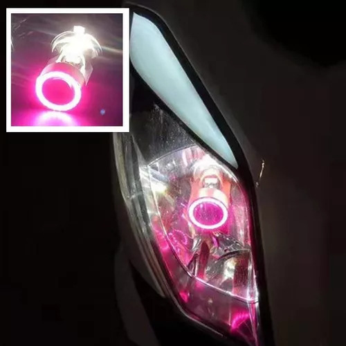 Farol Grande Led Universal Para Motocicleta Olho De Anjo H4 - Imagem 7