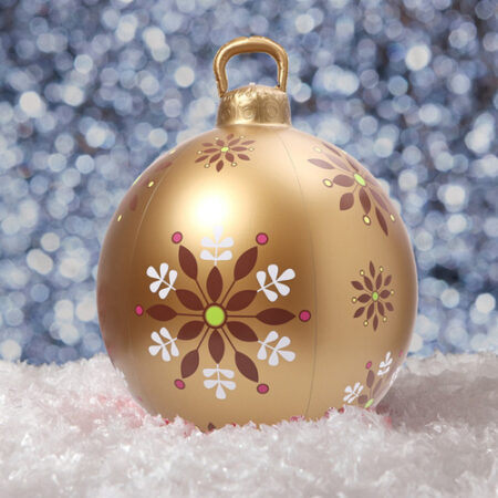 Enfeites De Bola Decorados De Natal Infláveis De Pvc Grandes - Imagem 30