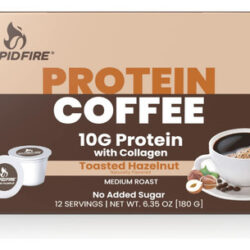 Café Proteico Rapid Fire, Avelã Torrada, Keto Friendly, 10g