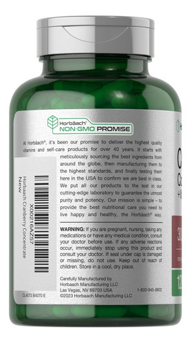 Comprimidos De Cranberry Horbäach 30.000 Mg | 120 Cápsulas | - Imagem 3