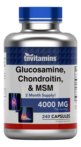 Cápsulas De Suplemento De Glucosamina, Condroitina E Msm (4