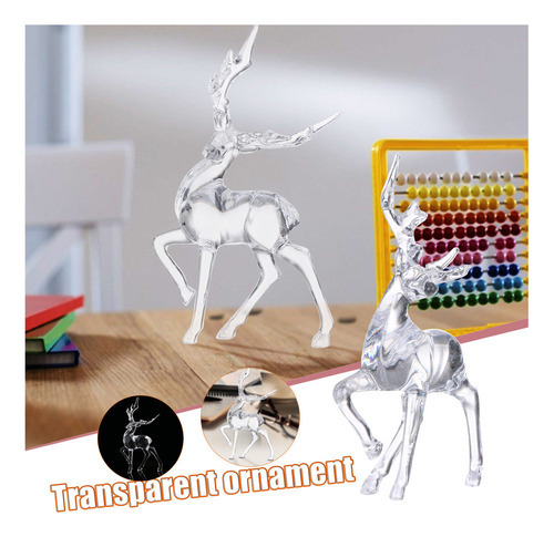 Alce Cristal Figurines Ornamentos Coleção Feriado Decoratio - Imagem 2