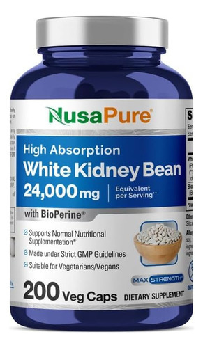 Nusapure Feijão Branco 7.000 Mg 200 Cápsulas Vegetais - Extr