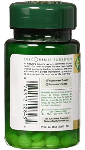 Natures Bounty Ácido Fólico 800 Mcg Comprimidos Força Máxim - Imagem 2