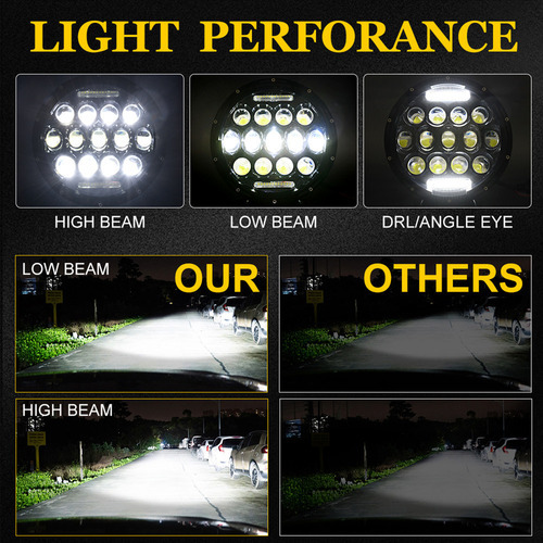 Faróis De Carro Led 200w 6000k Ip67 Drl/low/a - Imagem 5