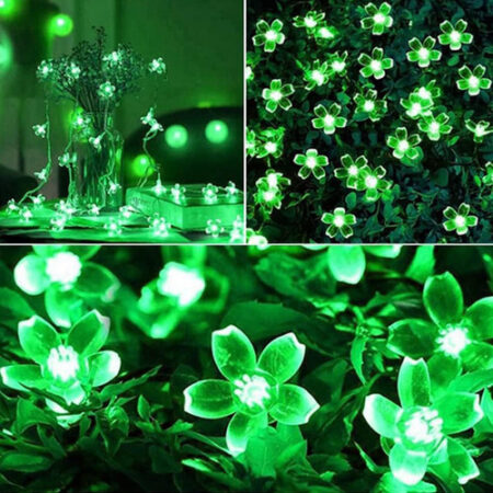 5m Luzes Natal Ao Ar Livre Luz Solar Da Corda Da Flor 20led- - Imagem 34