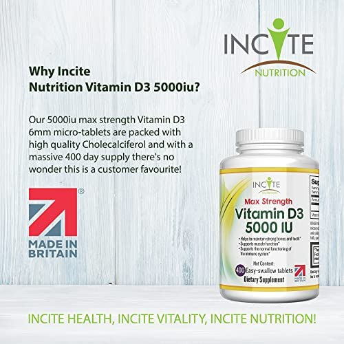 Incite Nutrition Vitamina D 5000 Iu - 400 Microcomprimidos P - Imagem 4
