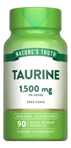 Suplemento Taurina Da Verdade Da Verdade | 1500mg | 90 Cápsu