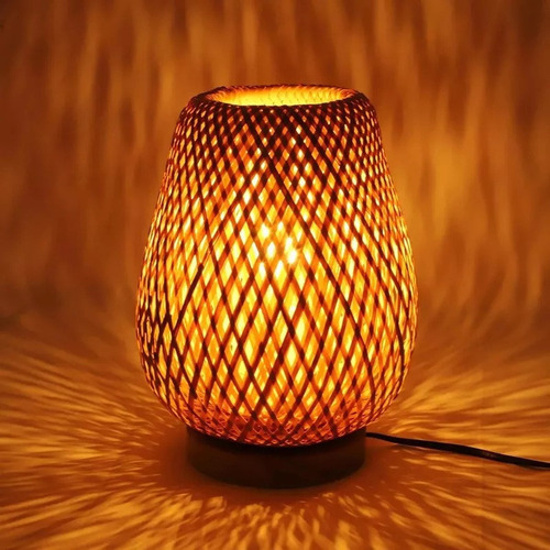 Decoração Peça Central Abajur De Bambu - Imagem 6