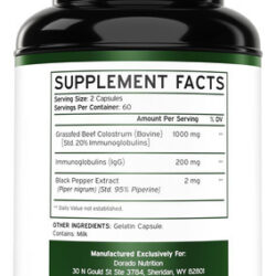 Suplemento De Colostro 1000 Mg Por Porção (cápsulas De Colos