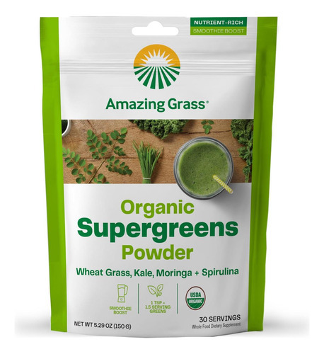 Incrível Grass Super Greens Booster: Mistura De Smoothie De