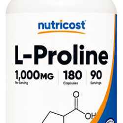 Suplemento Nutricost L-prolina 1000 Mg 180 Cápsulas
