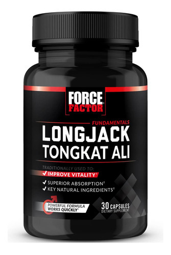 Force Factor Longjack Tongkat Ali 500mg Para Os Hormônios Ma