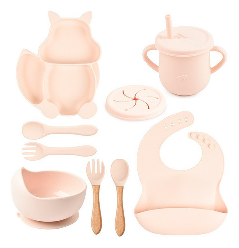 Conjunto De Talheres De Silicone Baby Squirrel De 9 Peças - Imagem 4