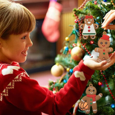 12 Enfeites De Árvore De Natal, Gingerbread Man - Imagem 7