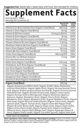 Garden Of Life Organics Women Once Daily Multi 30 Comprimido - Imagem 6