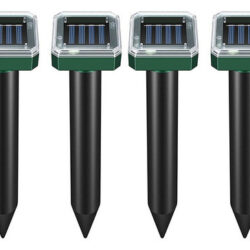 4pcs Solar Ultrassônico Repelente Espanta Cobra Escorpião-