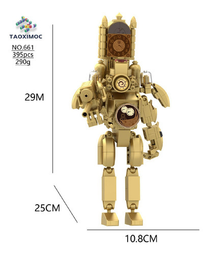 Bloco De Brinquedos De Banheiro Humano Titan Clock Tv Figure - Imagem 3