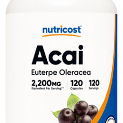 Suplemento Nutricost Extrato De Açaí 2,2 G 120 Cápsulas Vege