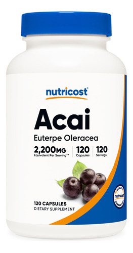 Suplemento Nutricost Extrato De Açaí 2,2 G 120 Cápsulas Vege