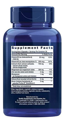 Restauração Óssea Life Extension Com Vitamina K2 - Para Saú - Imagem 2