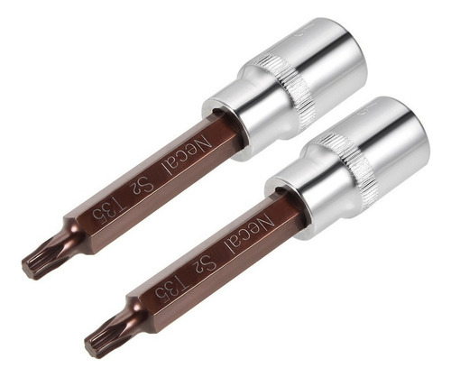 S Soquete T35 Torx Bit S2 Acero De 1/2 Polegada Com Unidade