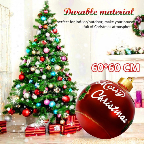 Bola Inflável Gigante De Decoração De Natal Ao Ar Livre 60cm - Imagem 5