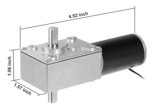 Motor Redutor Helicoidal De Eixo Duplo Dc 12v 250rpm - Imagem 3