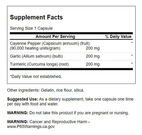 Swanson Full Spectrum Cúrcuma Alho E Pimenta De Caiena 60 Cá - Imagem 2