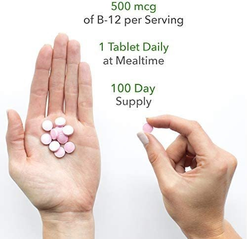 Vitamina B-12 Marca Plantfusion, 500 Mcg, 100 Pastilhas - Imagem 6