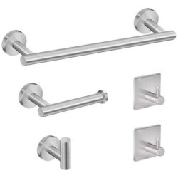 Kit Acessórios De Banheiro De Aço Inox Super Luxo /