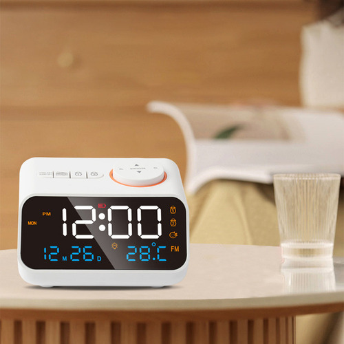 Despertador Digital Led Com Função De Rádio Fm, Higrômetro - Imagem 4