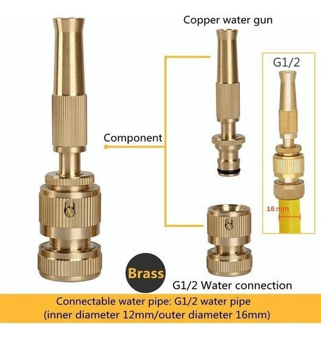 2pzas Pulverização Conector De Alta Pressão Esguincho Mangue - Imagem 3