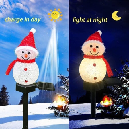 Luz Solar De Boneco De Neve De Natal Para Jardim Ao Ar Livre - Imagem 3