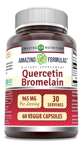 Amazing Nutrition Suplemento De Quercetina 800 Mg Com Bromel