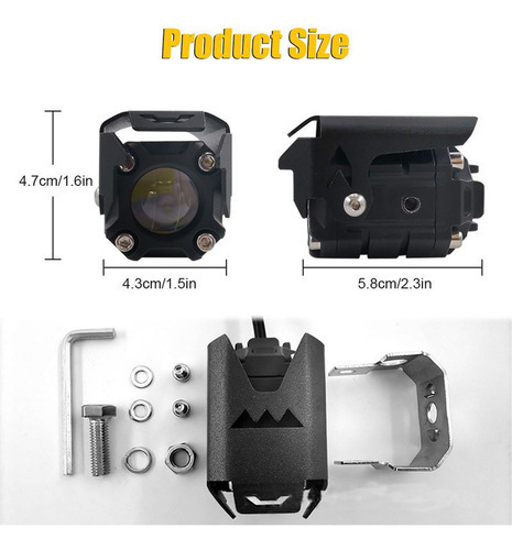 Refletores Led De 2 Unidades, Farol Xenon Mile Para Motocicl - Imagem 3