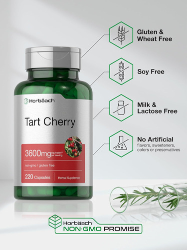 Cápsulas De Extrato De Cereja Azeda Horbäach | 3600mg | 220 - Imagem 5