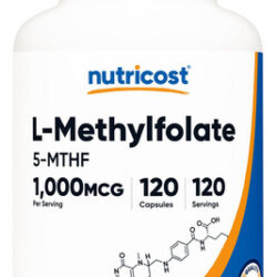 Nutricost Metil Folato 1000mcg, 120 Cápsulas Vegetarianas -