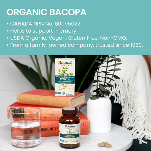 Himalaia Bacopa Organic Monnieri Suplemento De Ervas Nootróp - Imagem 4