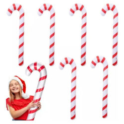 A Bastão De Doces De Natal Inflável De 6 Peças