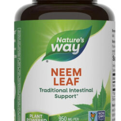 Folha De Neem Herbal Da Natures Way, Suporte Intestinal Trad