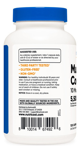Suplemento Nutricost Mushroom Complex 120 Cápsulas - Imagem 3