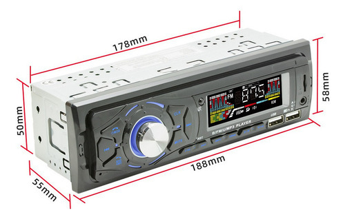 Leitor De Música De Carro Automático Bt Mp3 Player Receptor - Imagem 5