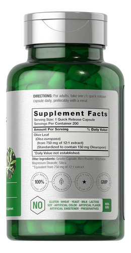 Suplemento De Extrato De Folha De Oliveira Horbäach 9000mg 2 - Imagem 2