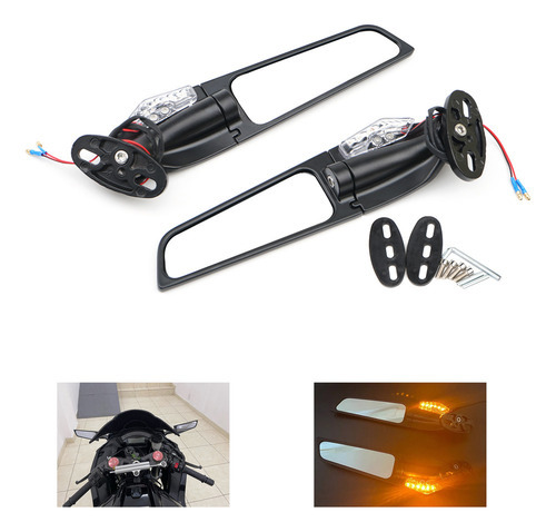 Retrovisor Esportivo Asa Corta Vento Stealth Aerodinamico