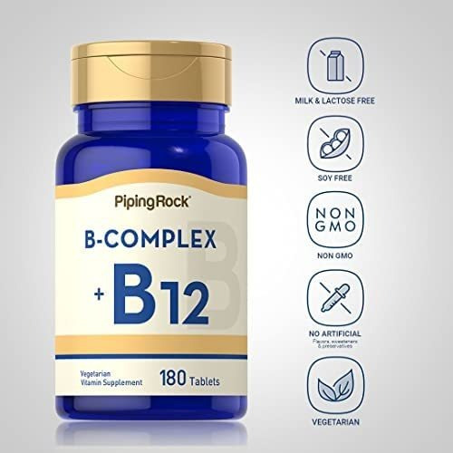 Piping Rock Complexo De Vitamina B | 180 Comprimidos | Com B - Imagem 3