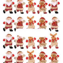 Kit C/ 20 Pendentes Papai Noel Boneco Pendurar Enfeite Natal