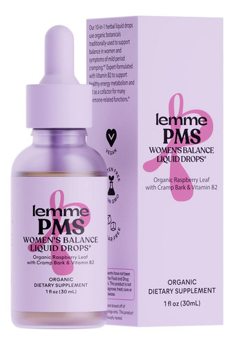 Equilíbrio Hormonal Lemme Pms Para Mulheres, Gotas Líquidas,