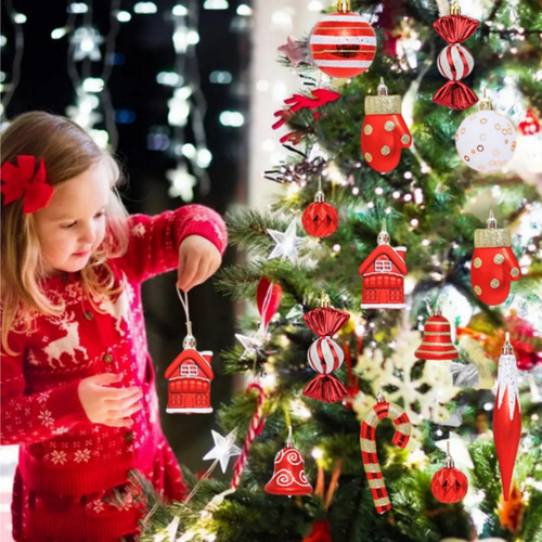 16 Pingentes De Árvore De Natal Decorados Com Doces - Imagem 3
